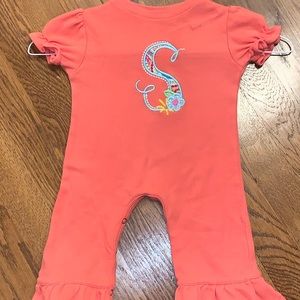 “S” Appliqué Custom 6M Romper